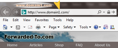 Domain Forwarding With Masking Example